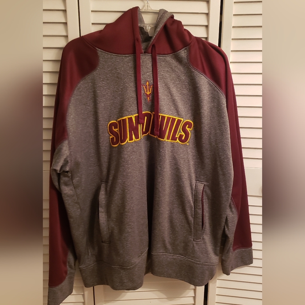 Knights Apparel Gray and Maroon Men's Hoodie